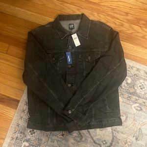 Gap black jean jacket, mens M.